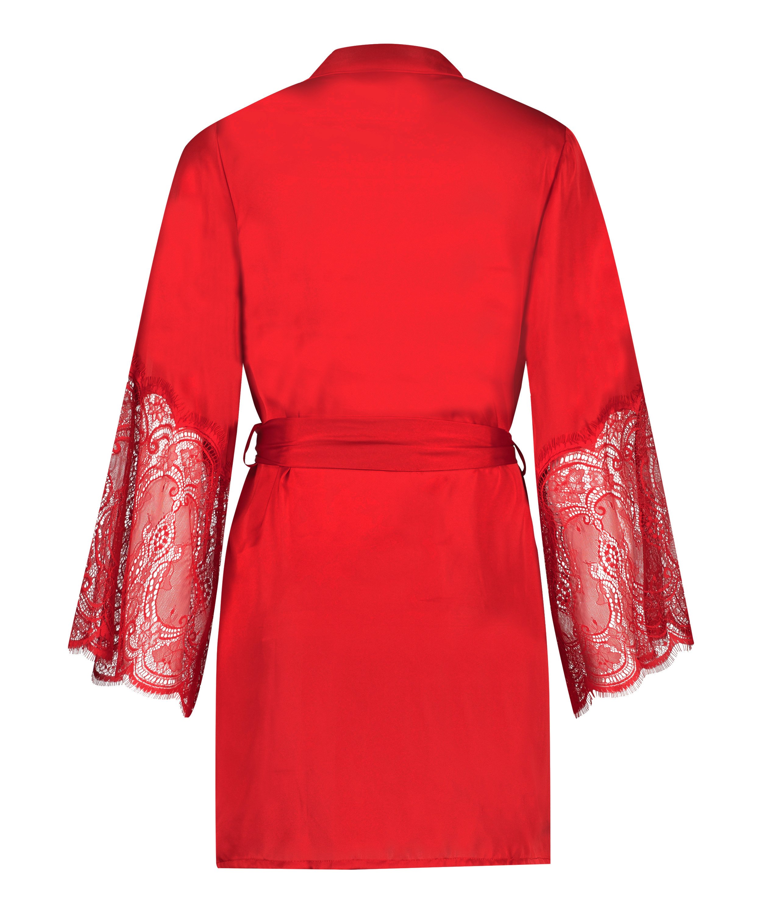 Satin Kimono, Red, main