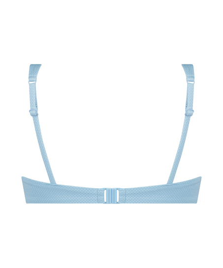 Scallop Non-Padded Underwired Bikini Top, Blue