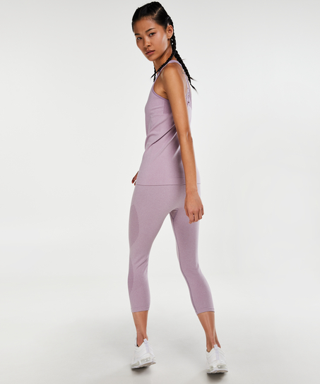HKMX high waist capri round knit, Purple