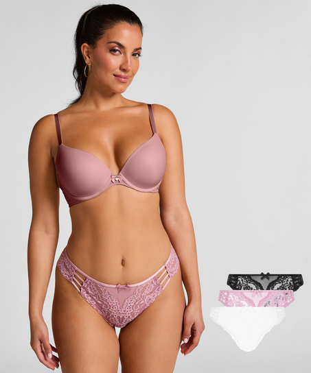 3-pack Belle Brazilian, Pink