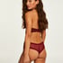 V-shaped Brazilian knickers mesh, Red