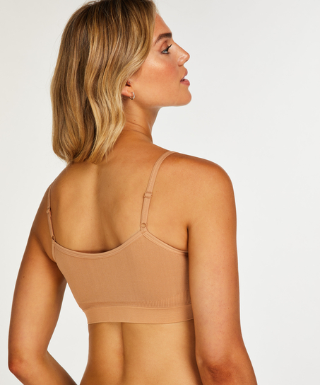 Strappy bralette, Beige