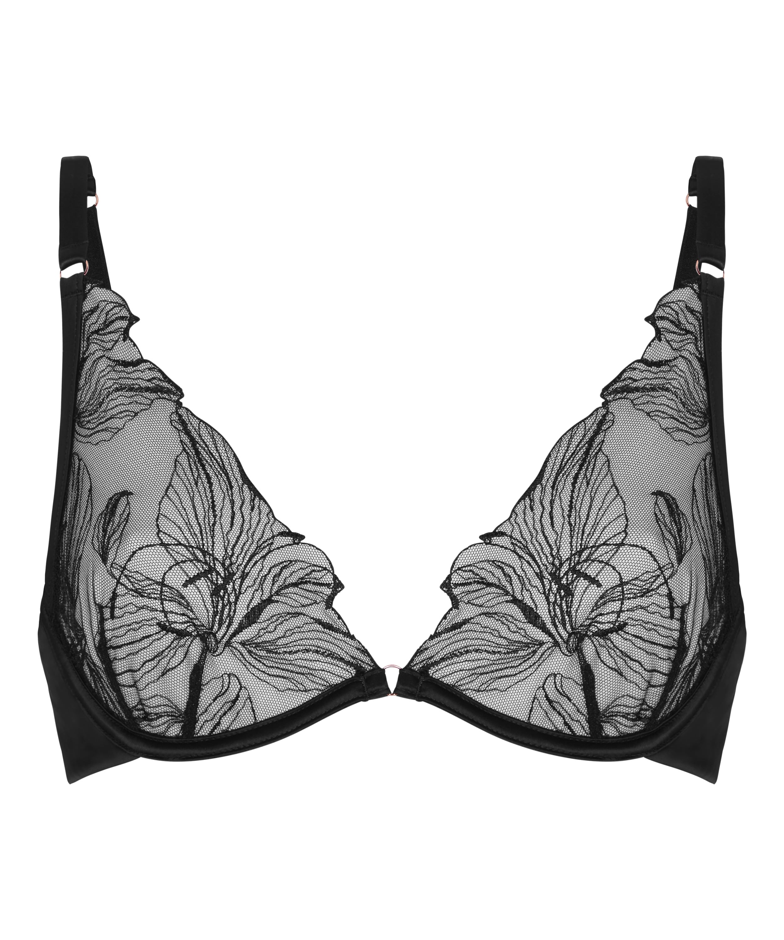 Non-Padded Underwired Bra Ellen, Black, main