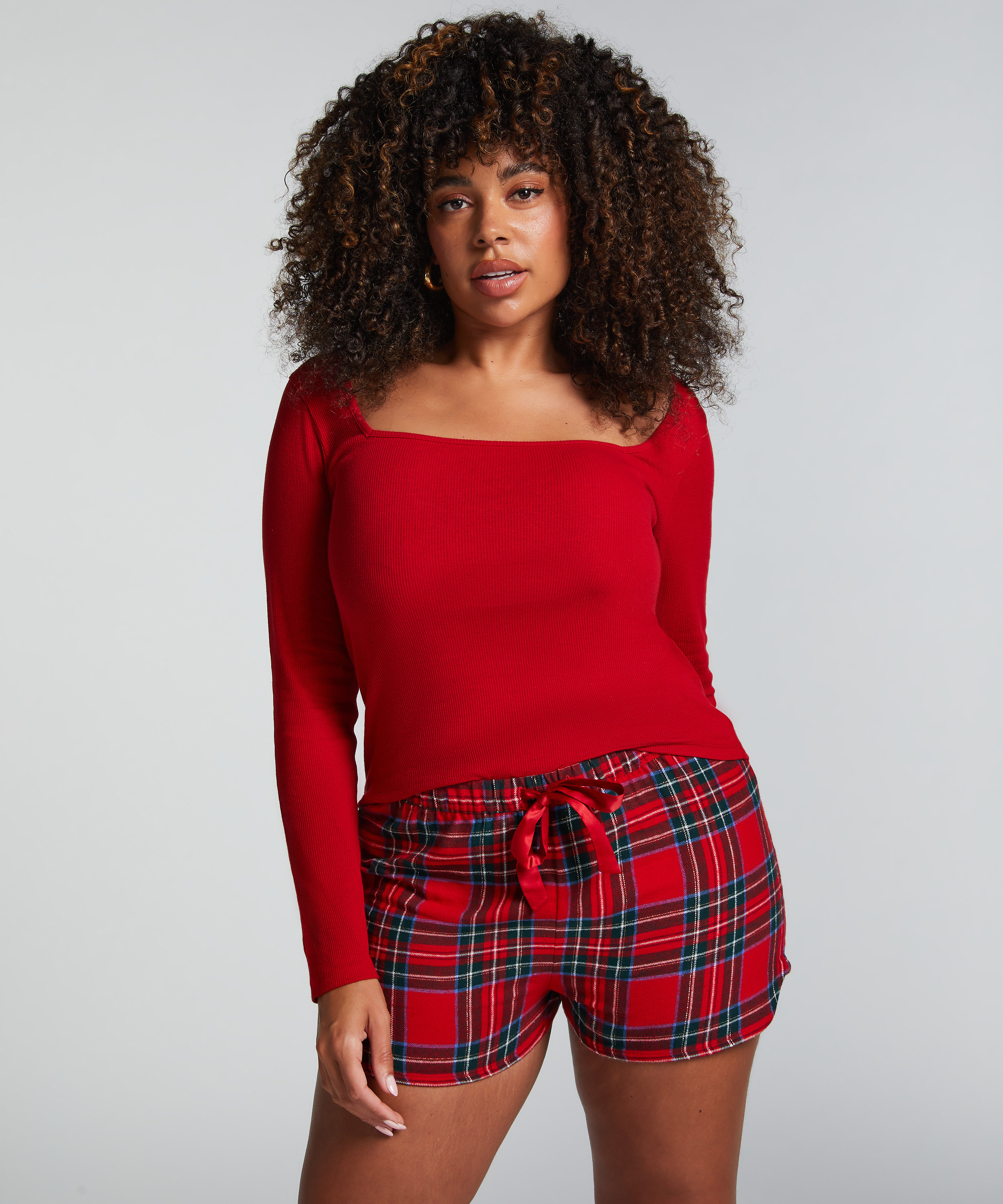 Twill pyjama set, Red, main