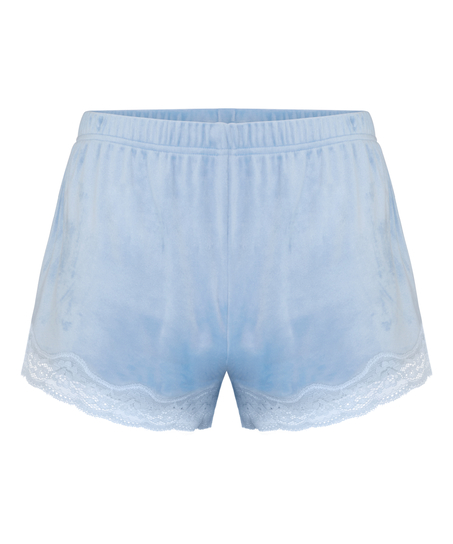 Short Velours Lace, Blue