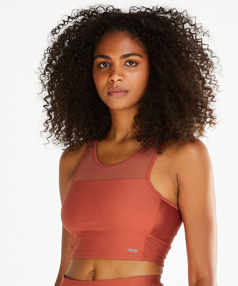 HKMX Shine on Sports cropped tanktop, Brown