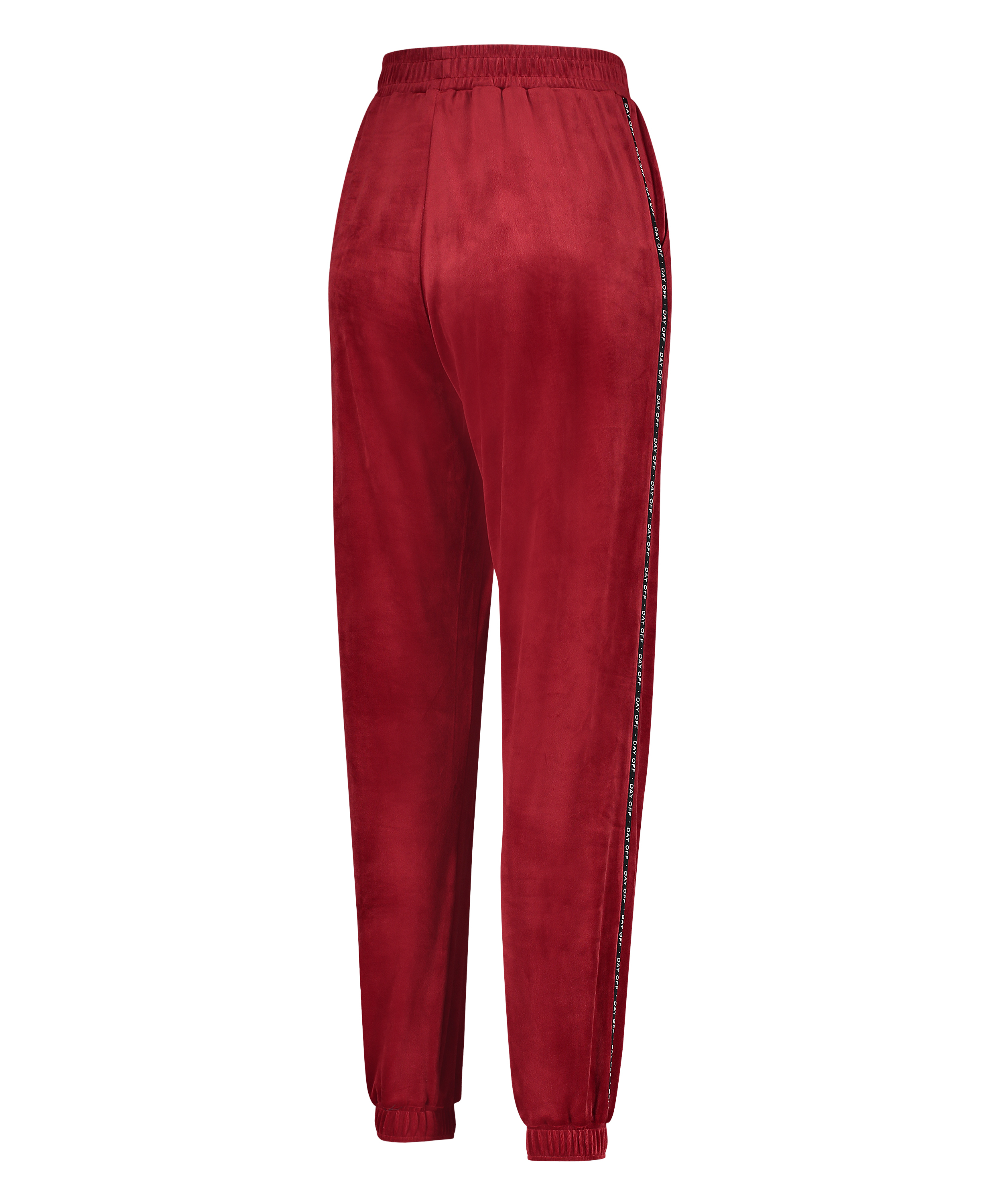 Loosefit Velour Jogging Bottoms, Red, main