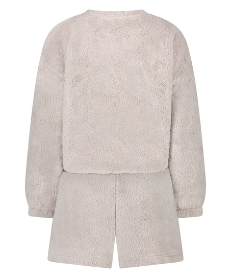 Fleece Pyjama Set, Gray
