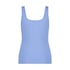 Ribbed Lace Singlet, Blue