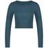 HKMX Seamless Sport Cropped Top, Green