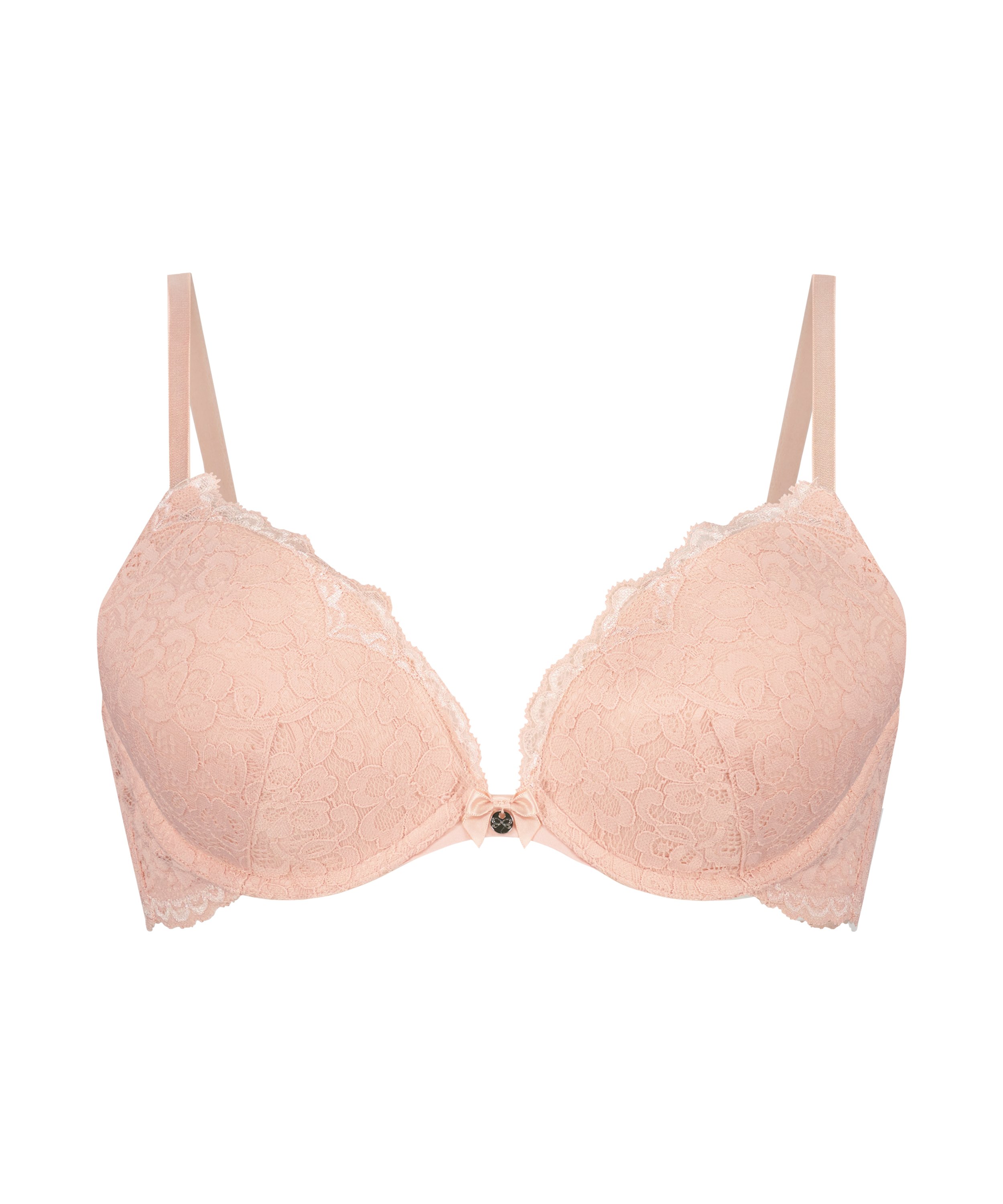 Marine Padded Push-Up Underwired Bra, Pink, main