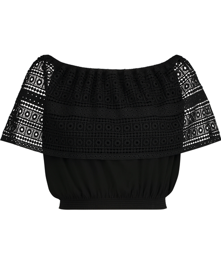 Crochet top, Black