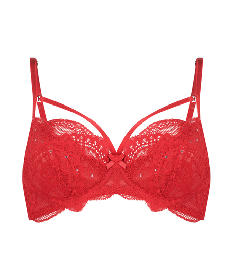 Oceana Unpadded Underwired Bra, Red