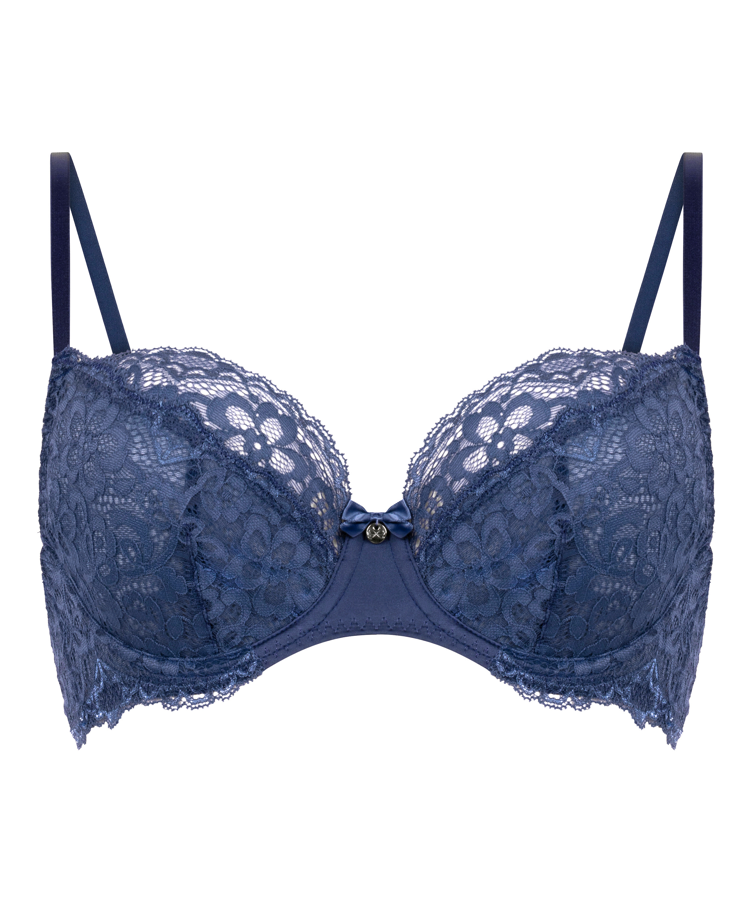 Marine Non-Padded Underwired Bra, Blue, main
