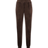 Velour Jogging Pants Pin-tucked, Brown