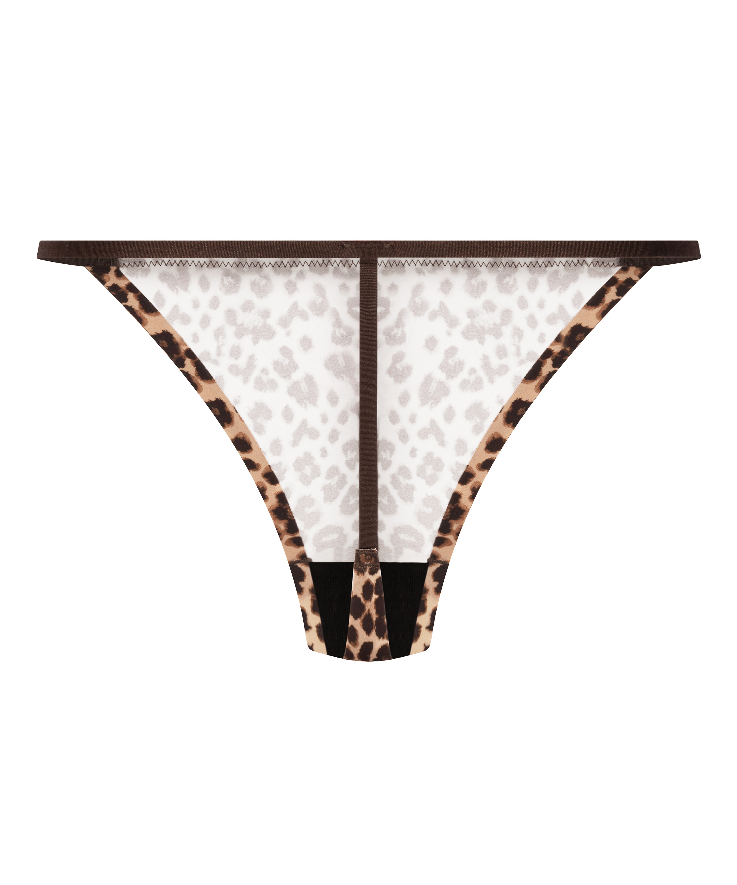 Seamless thong, Brown, main