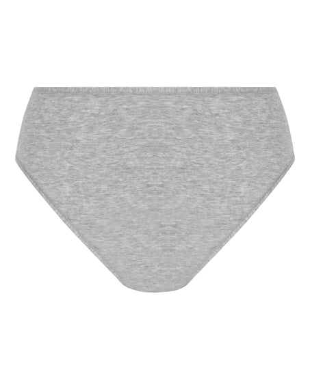 Cotton High Leg Brazilian, Gray