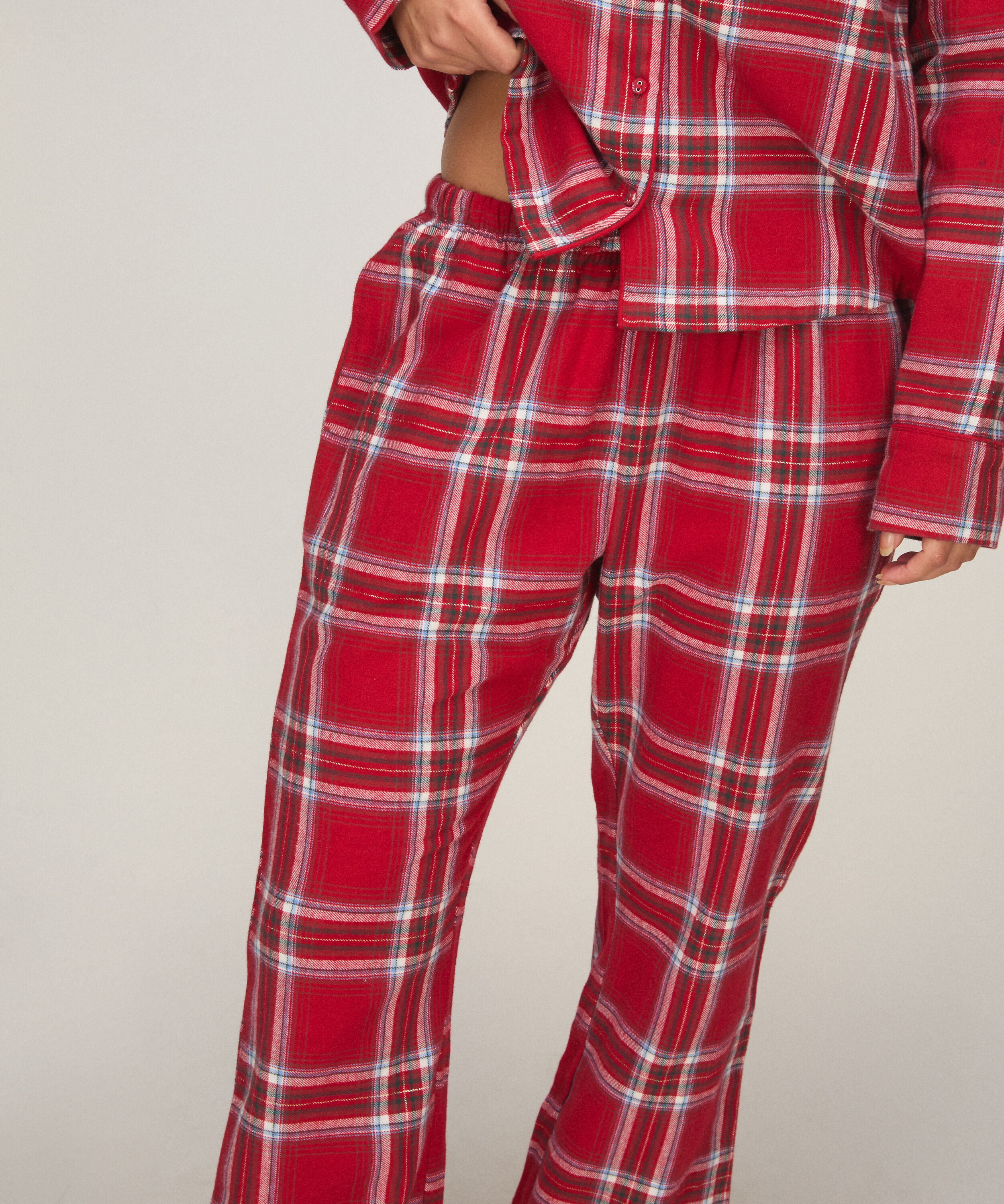Flannel Pyjama Pants, Red