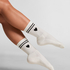 Cotton Crew Socks, White