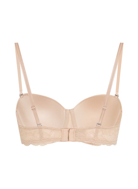 Angie Padded Strapless Underwired Bra, Beige