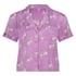 Satin Short-Sleeved Jacket, Purple
