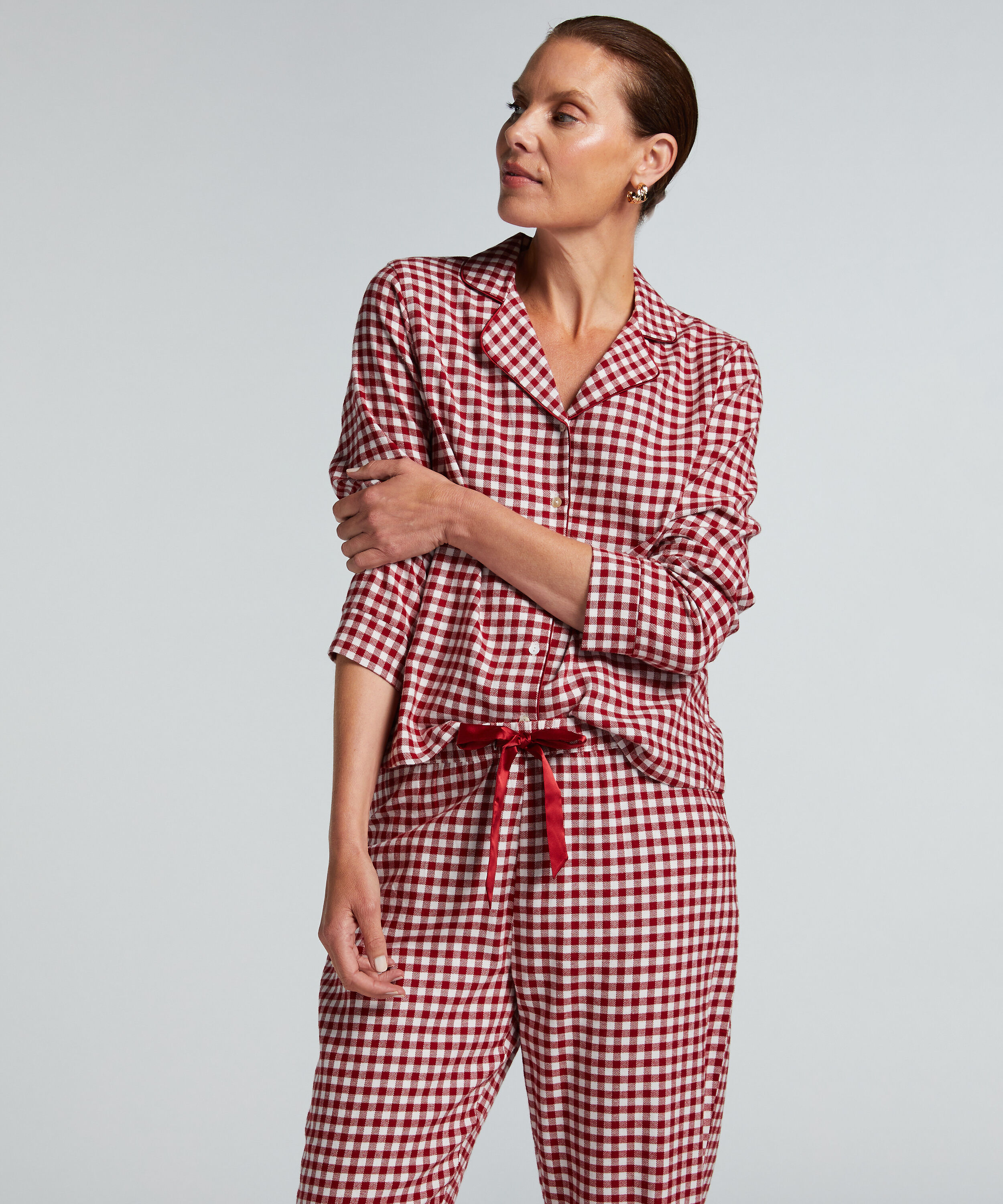 Flannel Pyjama Set, Red