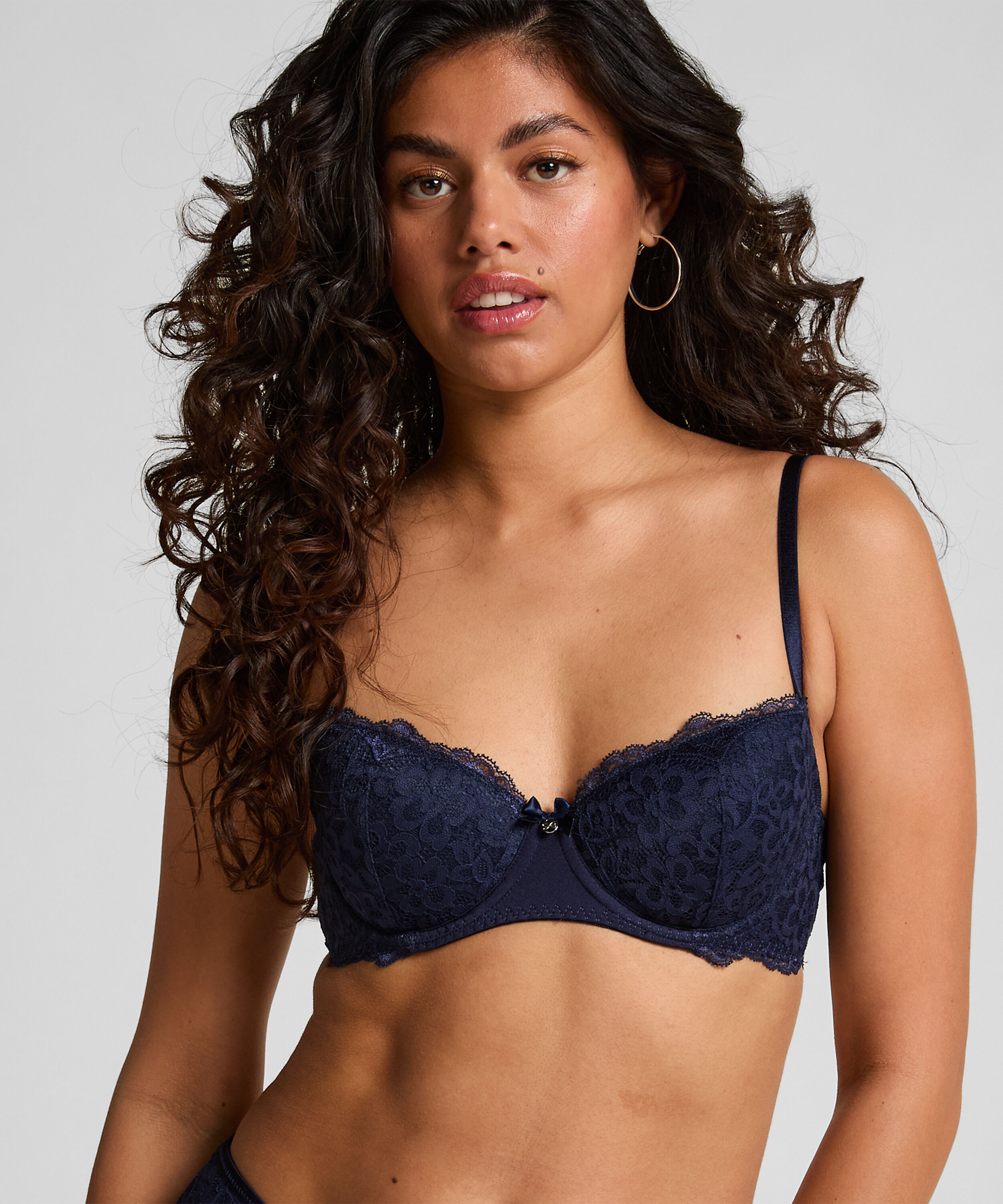 Marine Padded Underwired Bra, Blue