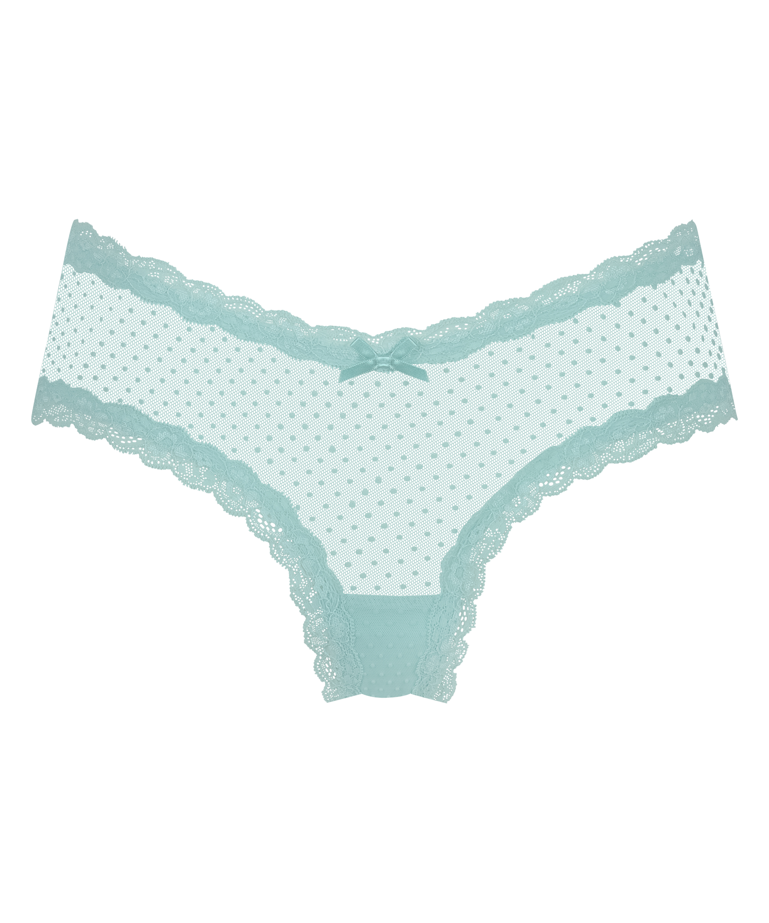 V-shaped Brazilian knickers mesh, Blue, main