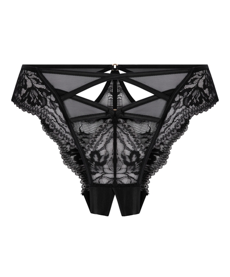 Amel Open Crotch Brazilian, Black