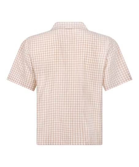 Jacket Linen Check, White