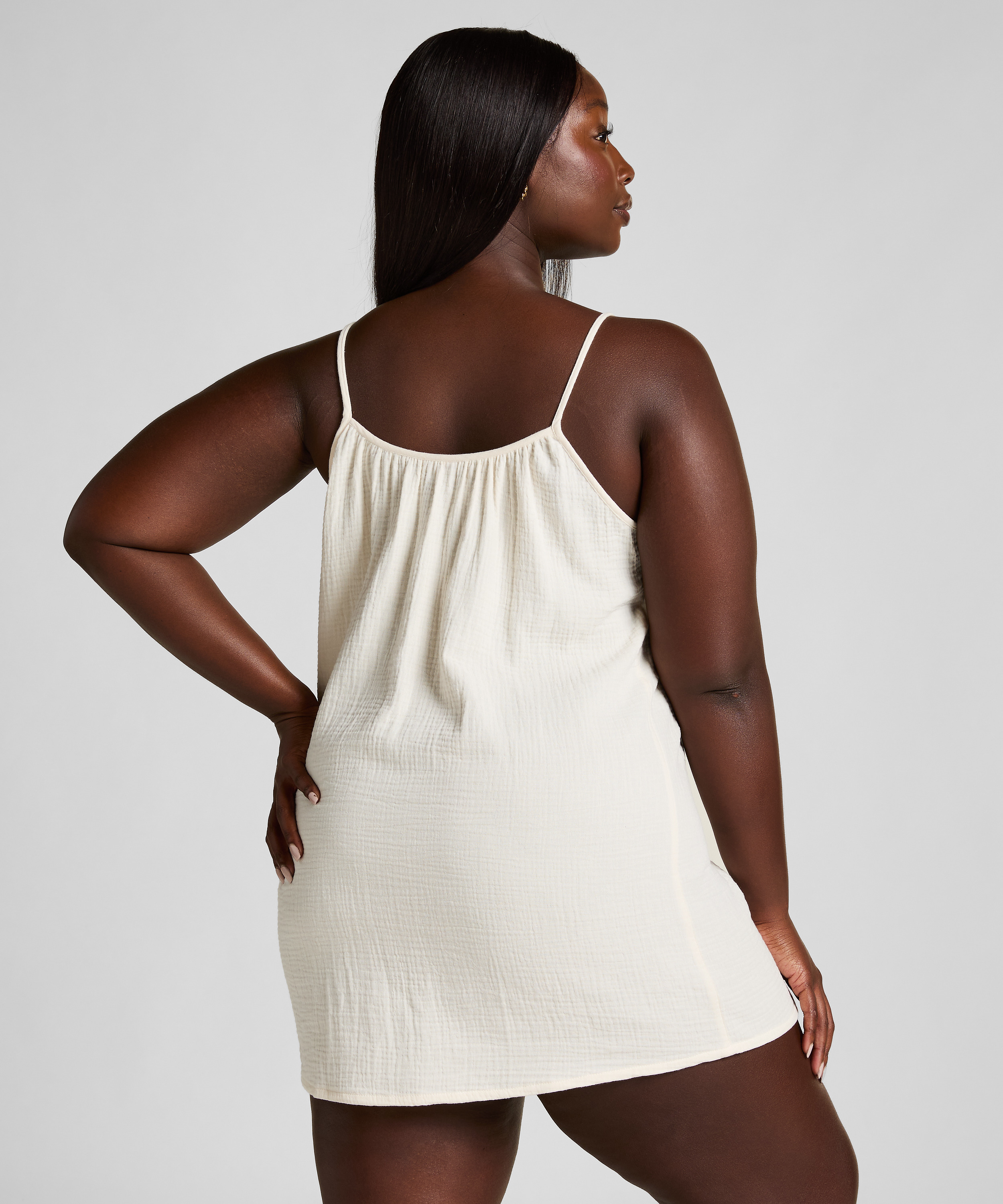 Muslin Slipdress, White, main