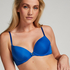 Plunge Padded Underwired Bra, Blue