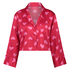 Satin Long-Sleeved Jacket, Red