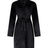 Velours short bathrobe, Black