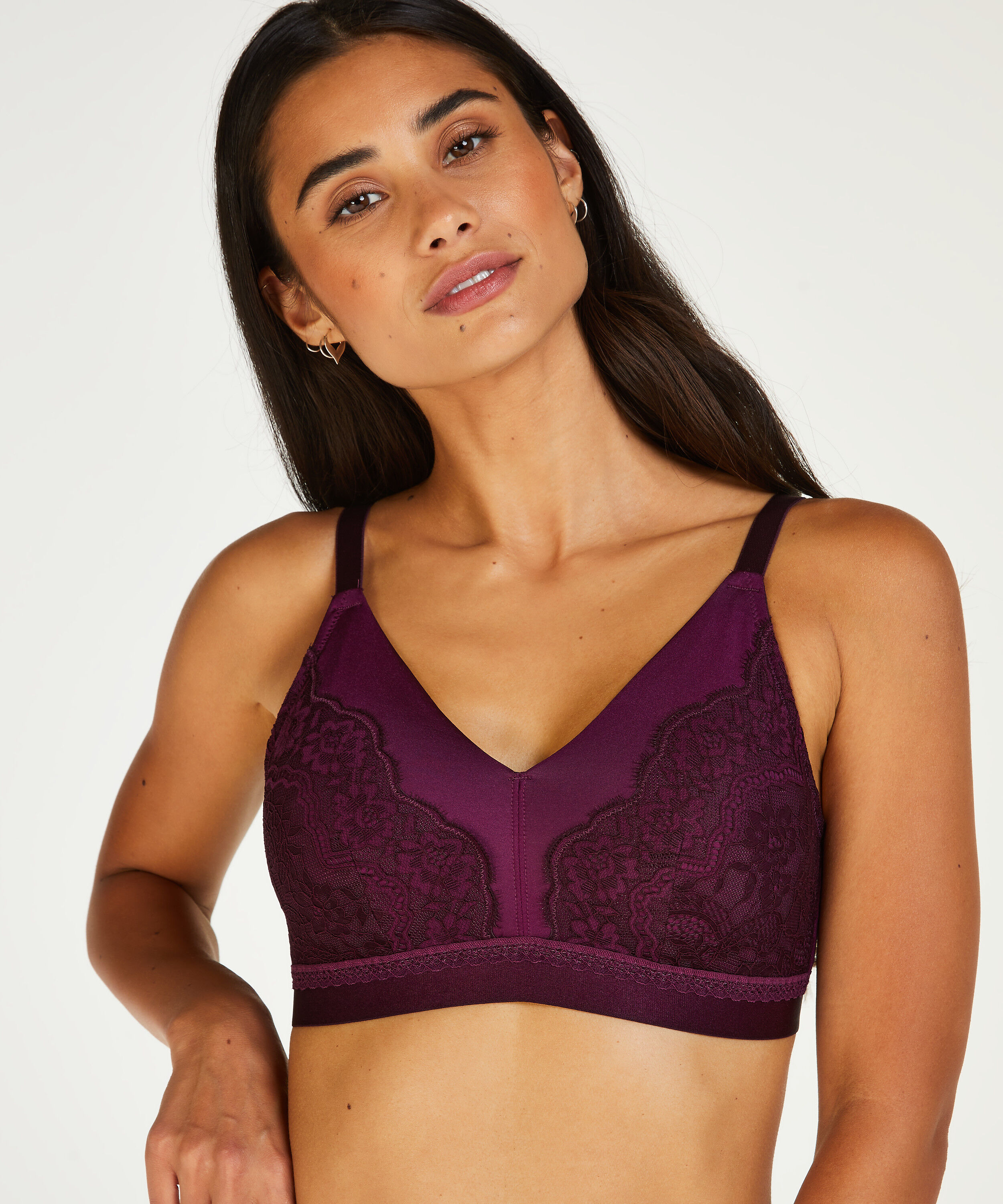 Erica prosthetic underwireless bra, Purple