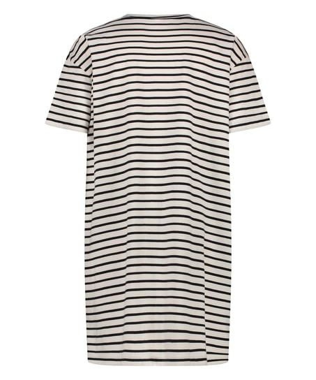 Round Neck Nightshirt, Black