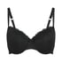 Secret Lace Padded Underwired Bra, Black