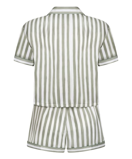 Satin Pyjama Set, Green