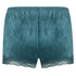 Velvet lace shorts, Blue