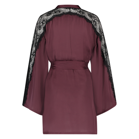 Nadia Satin Kimono, Red