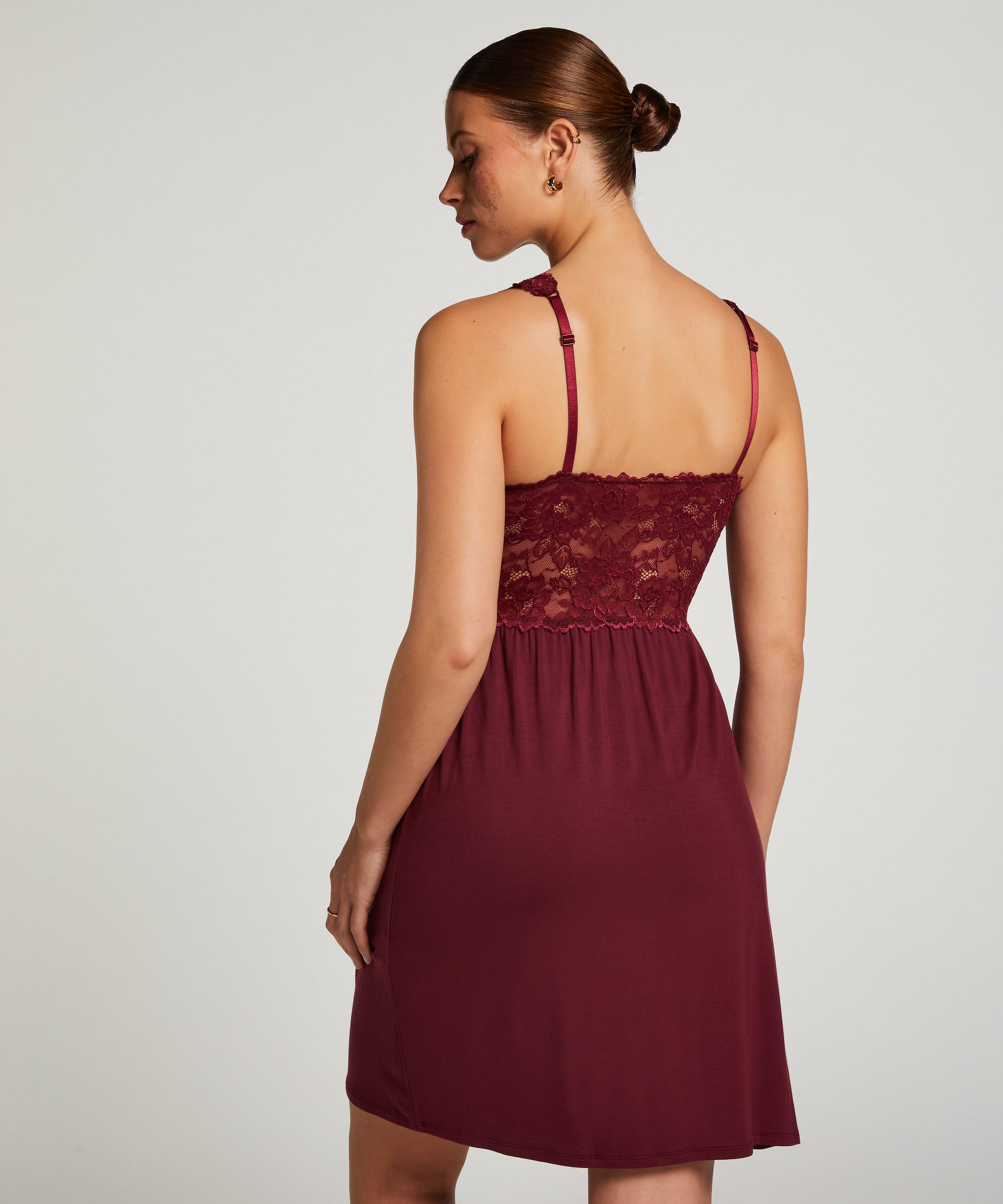 Nora Lace Slip Dress, Purple, main
