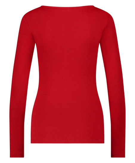 Long-Sleeved Pyjama Top, Red