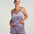Velvet lace shorts, Purple