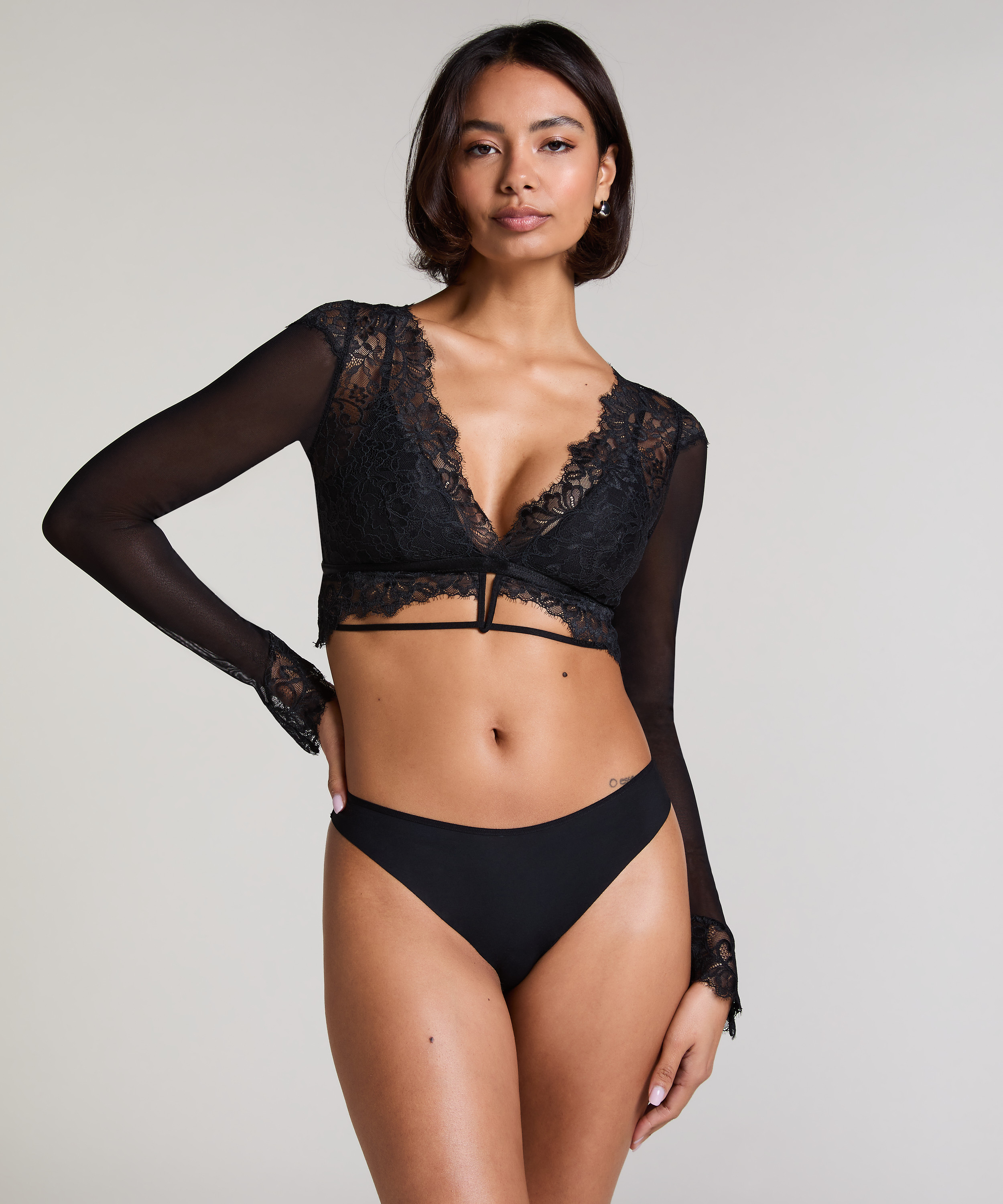 Ella Bralette, Black, main