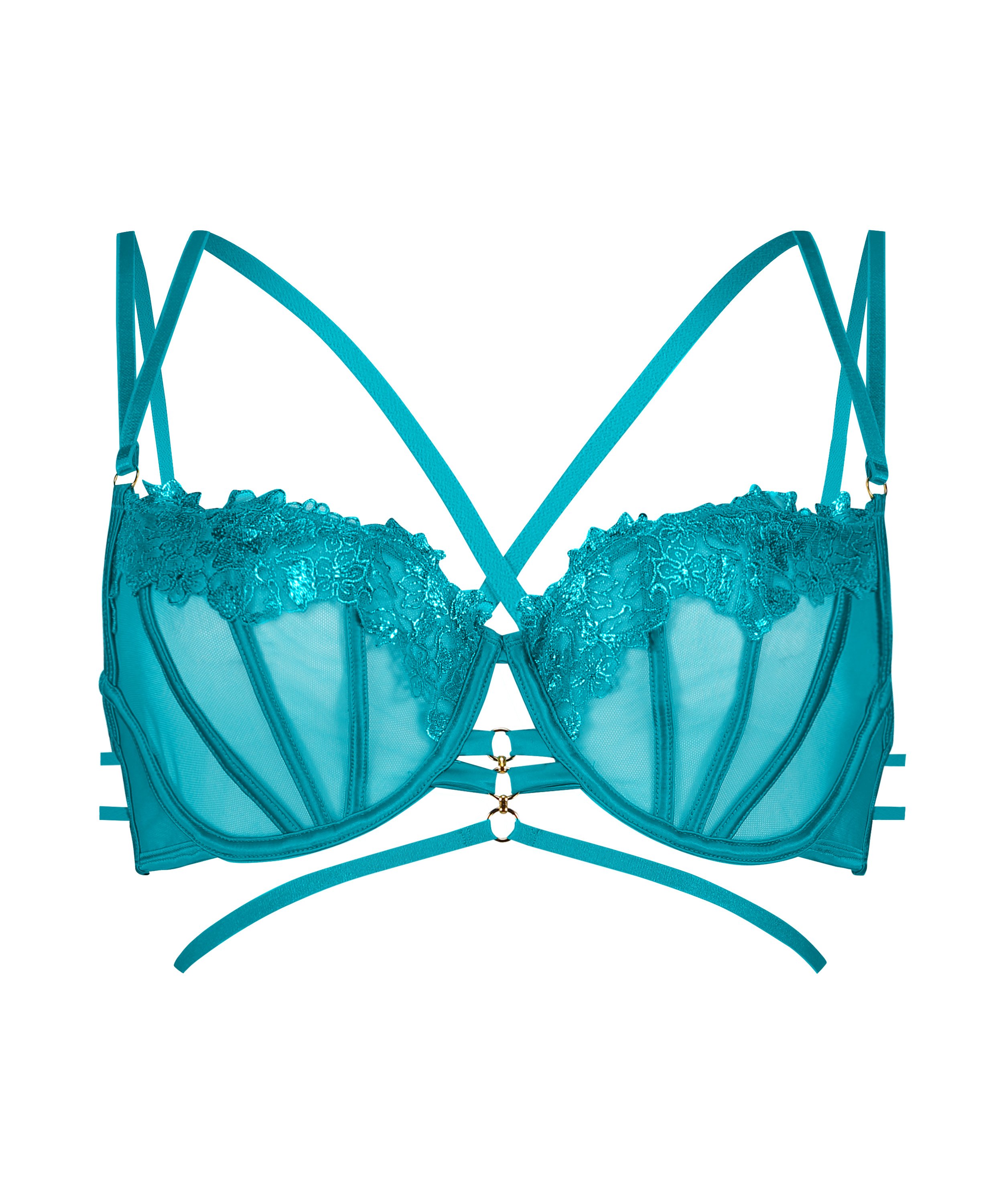 Eros Non-Padded Underwired Bra, Blue, main