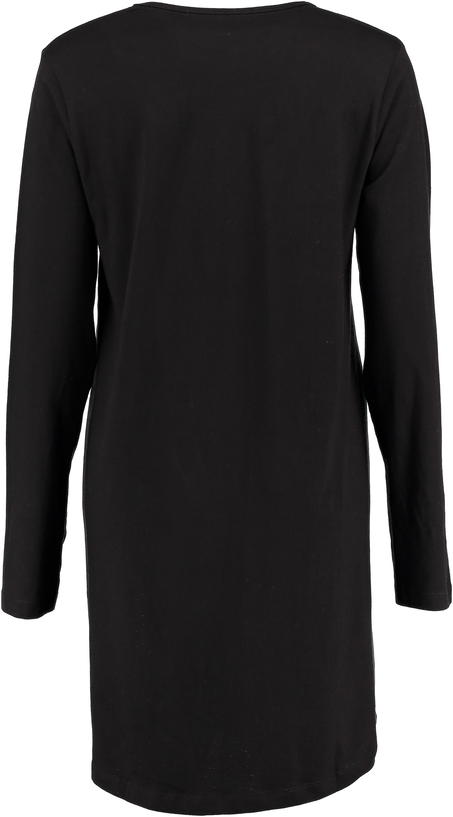 Nightshirt V-neck long sleeves, Black