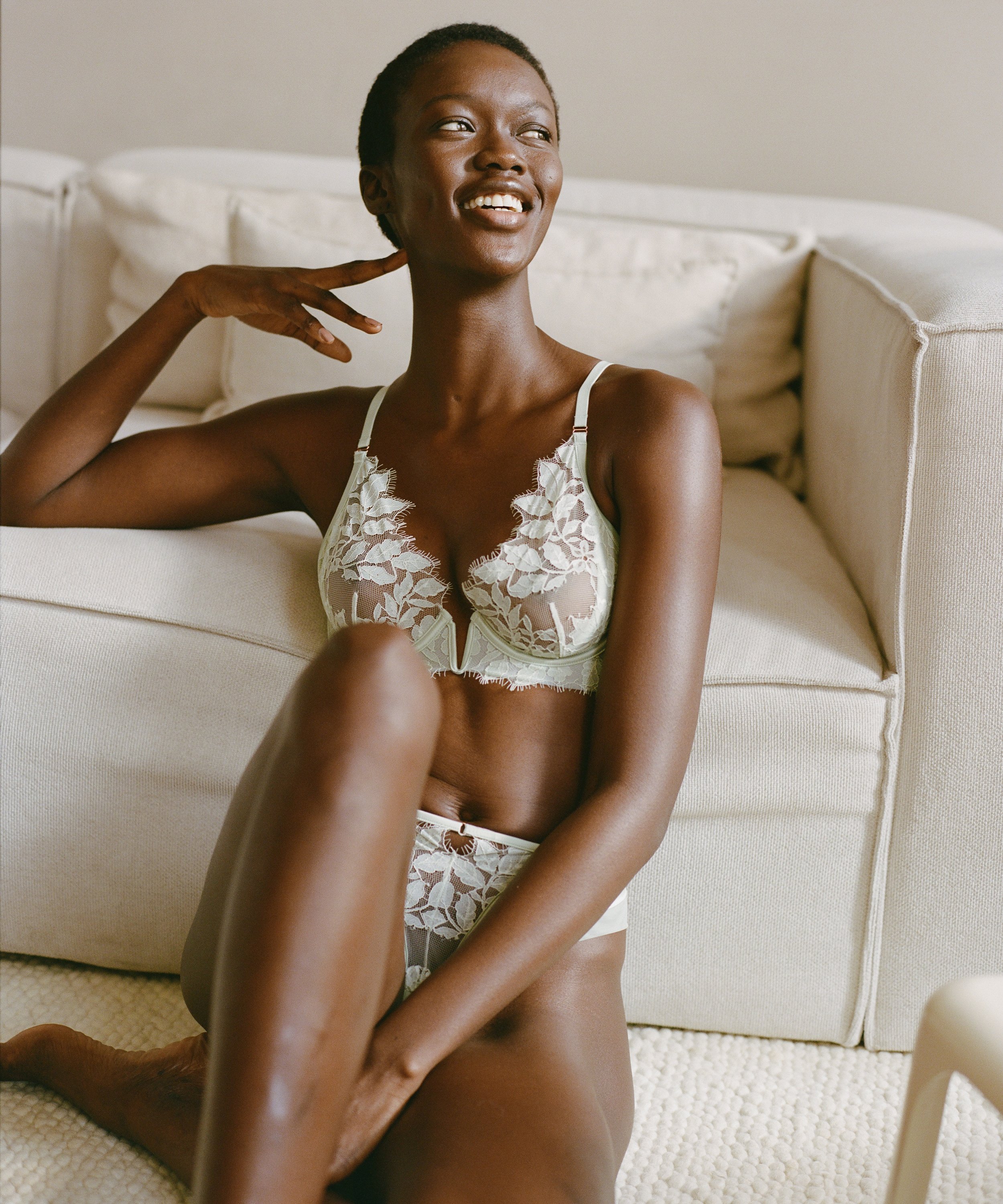 Malou Non-Padded Underwired Bra, Green, main