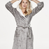 Fleece Bathrobe, Gray