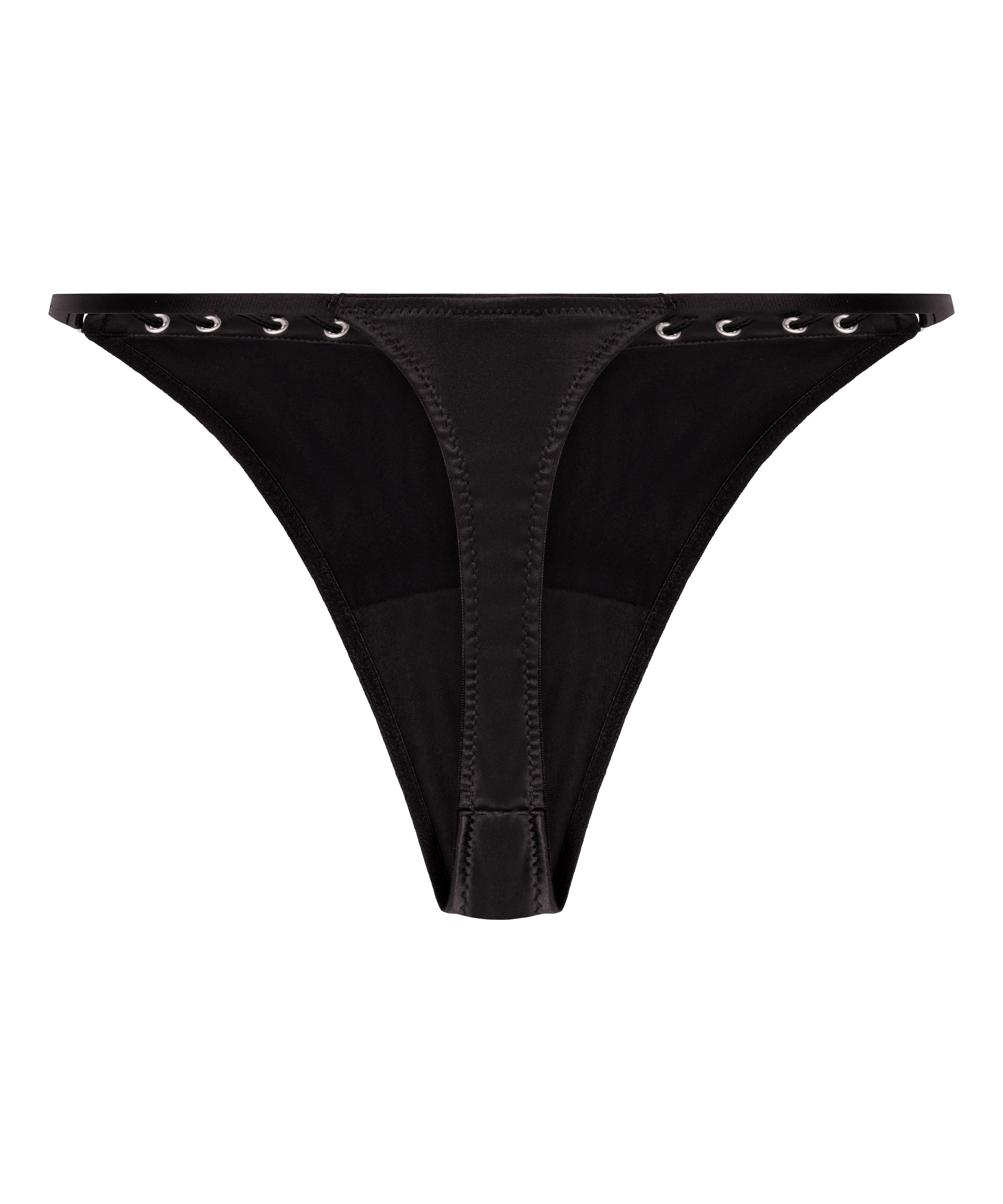Pina Highleg Thong, Black, main