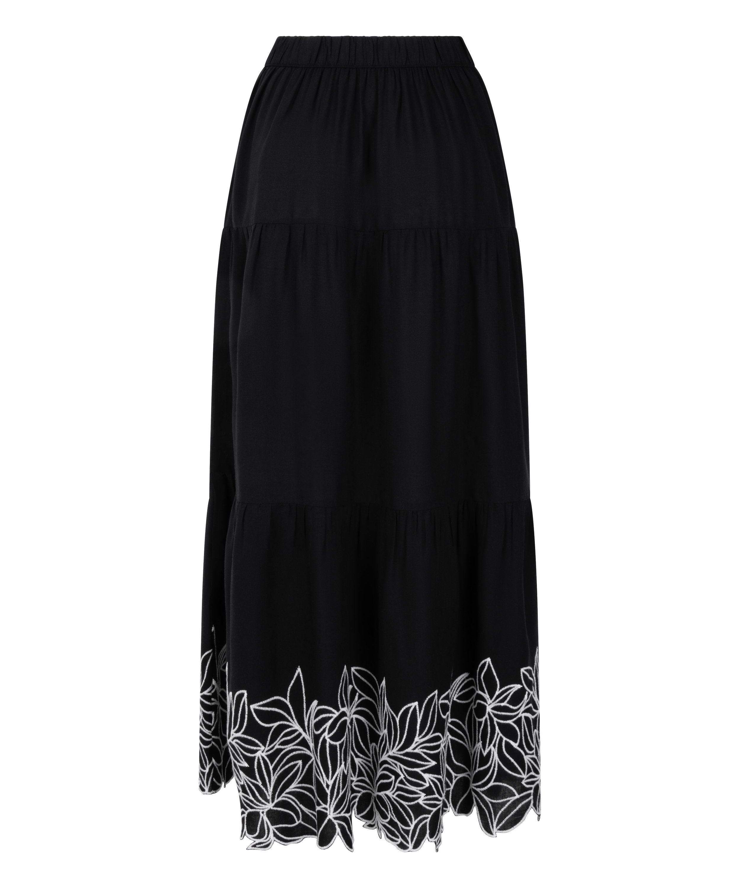 Embroiderd Skirt, Black, main